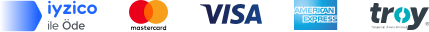 iyzico ile Öde · Mastercard · Visa · American Express · Troy